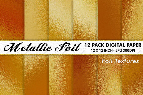 Digital Paper Gold Metallic foil texture background Digital Pattern artnoy 