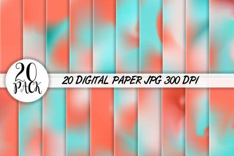 digital paper gradient blue light and orange background Digital Pattern artnoy 