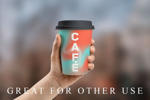 digital paper gradient blue light and orange background Digital Pattern artnoy 