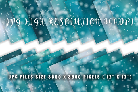 Digital Paper gradient blue sea color bokeh background Digital Pattern artnoy 