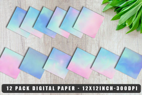 Digital paper gradient Blur texture unicorn color background Digital Pattern artnoy 
