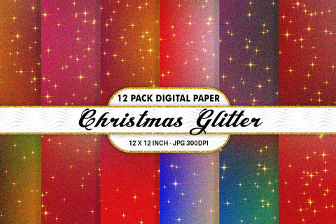 Digital Paper gradient Christmas and glitter background Digital Pattern artnoy 