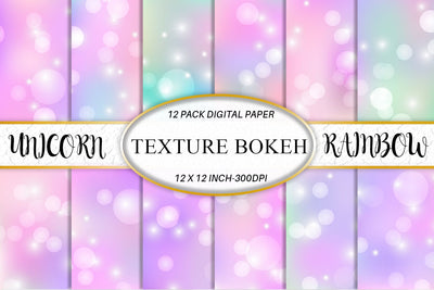 Digital paper gradient color unicorn bokeh background Digital Pattern artnoy 