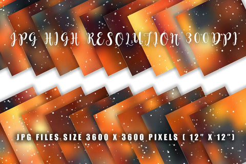 Digital Paper gradient dark orange color and dot background Digital Pattern artnoy 