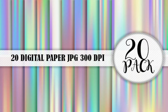Digital Paper gradient hologram color background Digital Pattern artnoy 