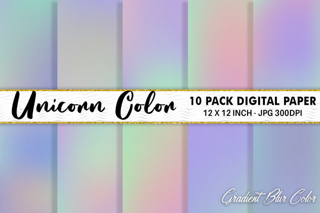 Digital Paper gradient hologram color background Digital Pattern artnoy 