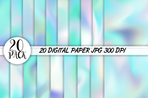 Digital Paper gradient hologram color background Digital Pattern artnoy 