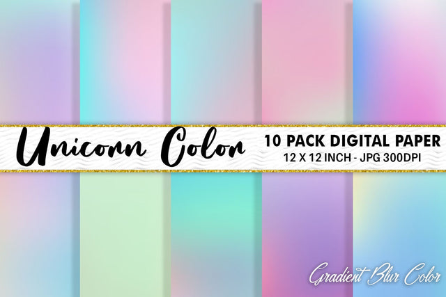 Digital Paper gradient hologram color background Digital Pattern artnoy 