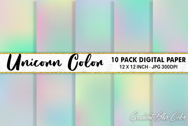 Digital Paper gradient hologram color background Digital Pattern artnoy 