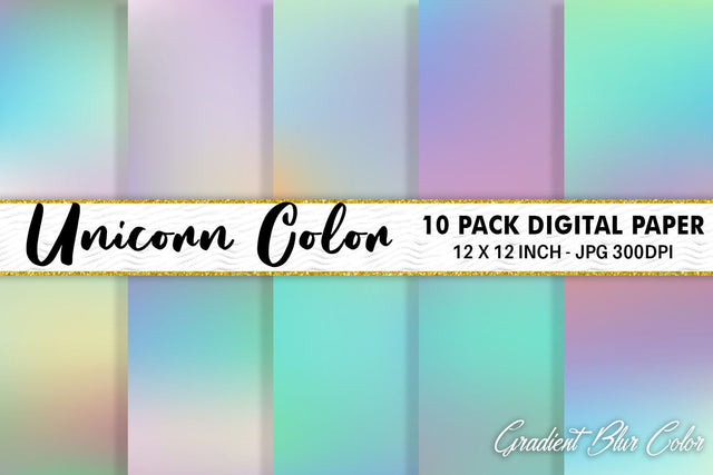 Digital Paper gradient hologram color background Digital Pattern artnoy 