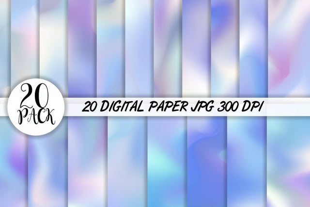 Digital Paper gradient hologram color background Digital Pattern artnoy 
