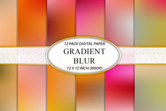 Digital paper gradient orange blur background Digital Pattern artnoy 