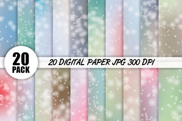 Digital Paper gradient soft color bokeh background Digital Pattern artnoy 