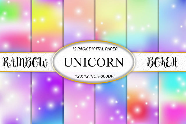 Digital paper gradient unicorn color and sparkle background Digital Pattern artnoy 
