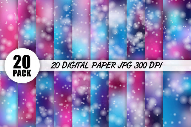 Digital Paper gradient unicorn color bokeh background Digital Pattern artnoy 