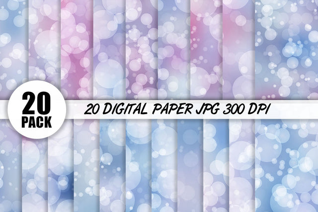 Digital Paper gradient unicorn color bokeh background Digital Pattern artnoy 