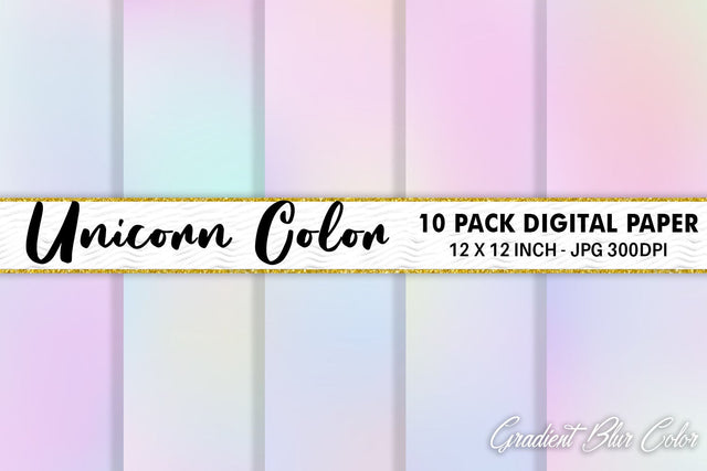 Digital Paper gradient unicorn pastel color background Digital Pattern artnoy 