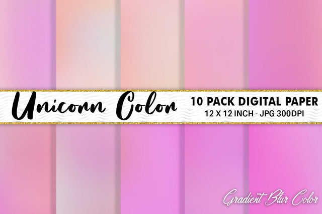 Digital Paper gradient unicorn pink color background Digital Pattern artnoy 