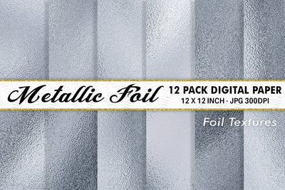 Digital Paper Gray Metallic foil texture background Digital Pattern artnoy 