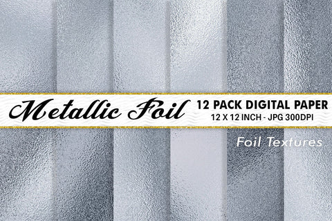 Digital Paper Gray Metallic foil texture background Digital Pattern artnoy 