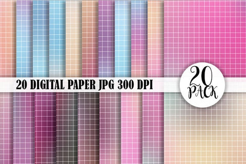 Digital Paper grid line and gradient pastel color background Digital Pattern artnoy 