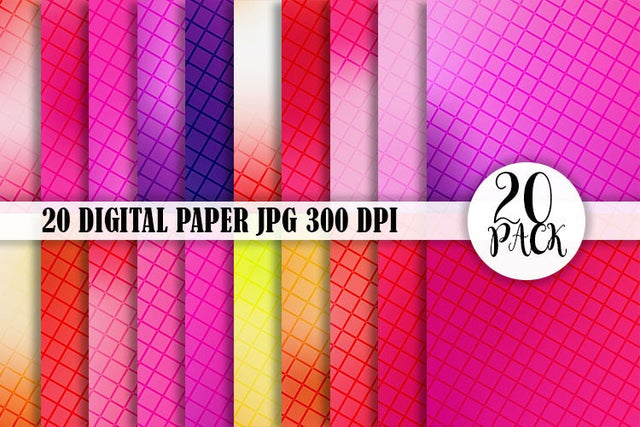 Digital Paper grid line and gradient pink color background Digital Pattern artnoy 