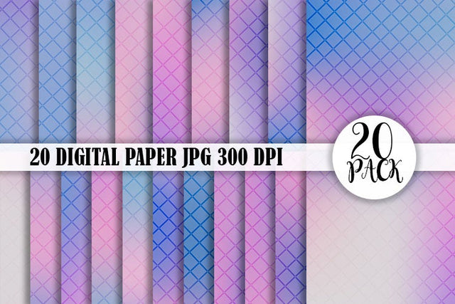 Digital Paper grid line and gradient unicorn color background Digital Pattern artnoy 