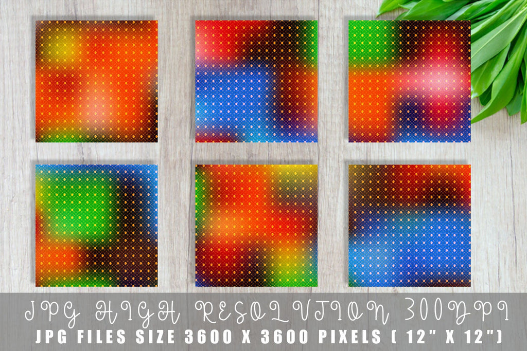 Digital Pattern Grid Backround Digital paper Grid pattern and colorful gradient background - So Fontsy