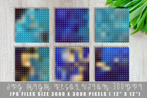 Digital paper Grid pattern and gradient blue background Digital Pattern artnoy 