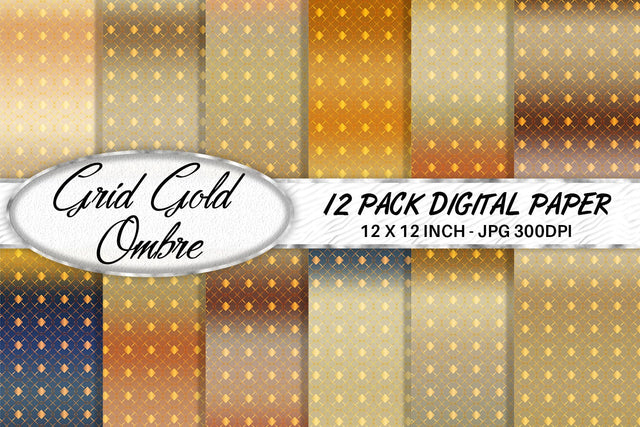 Digital paper Grid pattern and gradient brown background Digital Pattern artnoy 