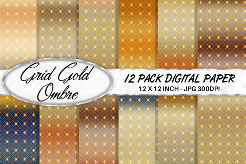 Digital paper Grid pattern and gradient brown background Digital Pattern artnoy 