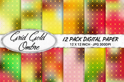 Digital paper Grid pattern and gradient colorful background Digital Pattern artnoy 