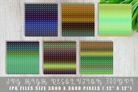 Digital paper Grid pattern and gradient green background Digital Pattern artnoy 