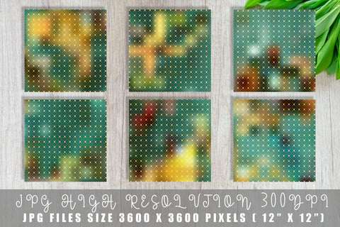 Digital paper Grid pattern and gradient green background Digital Pattern artnoy 