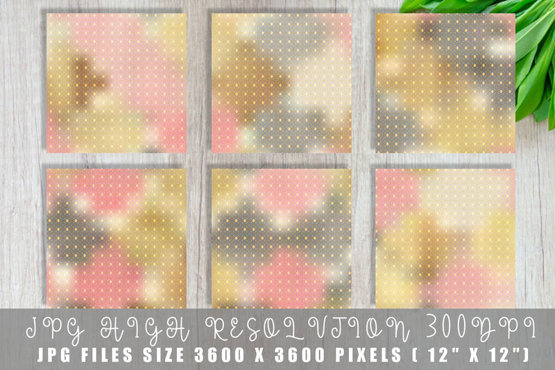 Digital paper Grid pattern and soft color gradient background - So Fontsy