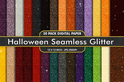 Digital Paper Halloween Seamless glitter background Digital Pattern artnoy 