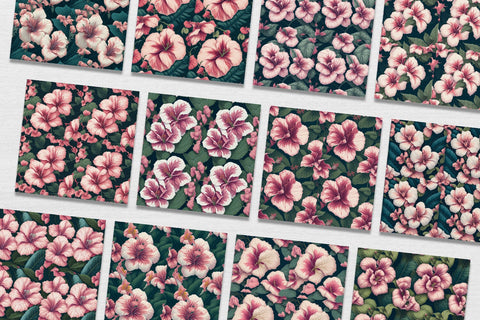 Digital paper Hibiscus Seamless pattern Digital Pattern artnoy 