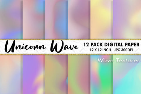 Digital Paper hologram wave background Digital Pattern artnoy 