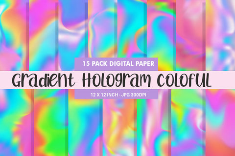 Digital Paper hologram Wave Texture Digital Pattern artnoy 