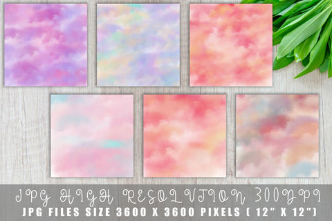 Digital Paper iridescent cloud background Digital Pattern artnoy 