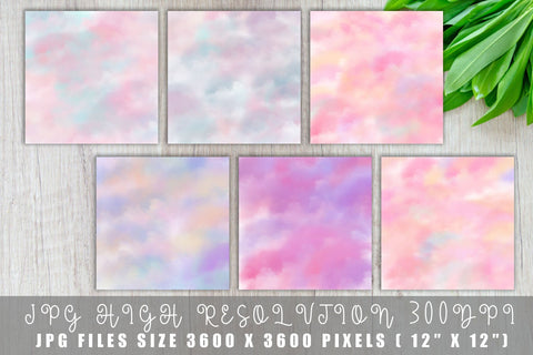 Digital Paper iridescent cloud background Digital Pattern artnoy 