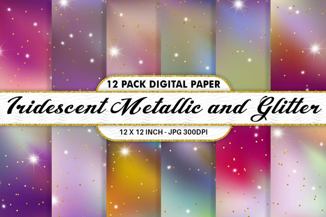 Digital paper iridescent metallic and glitter Digital Pattern artnoy 