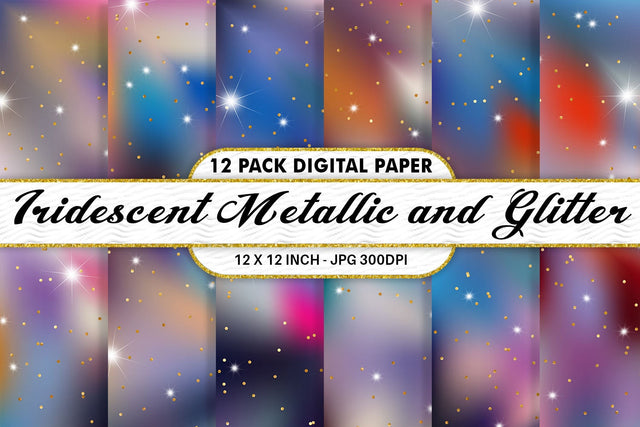 Digital paper iridescent metallic and glitter Digital Pattern artnoy 