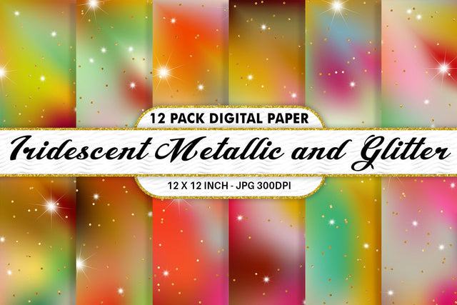 Digital paper iridescent metallic and glitter Digital Pattern artnoy 