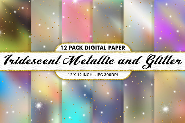 Digital paper iridescent metallic and glitter Digital Pattern artnoy 