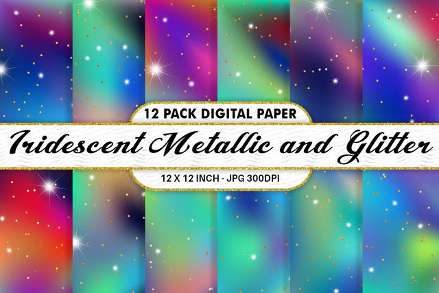 Digital paper iridescent metallic and glitter Digital Pattern artnoy 
