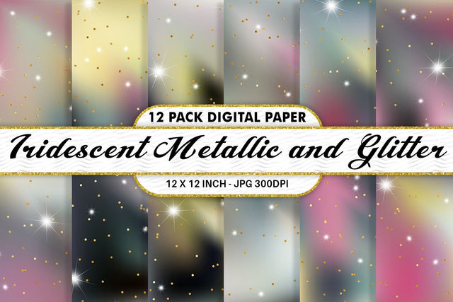 Digital paper iridescent metallic and glitter Digital Pattern artnoy 