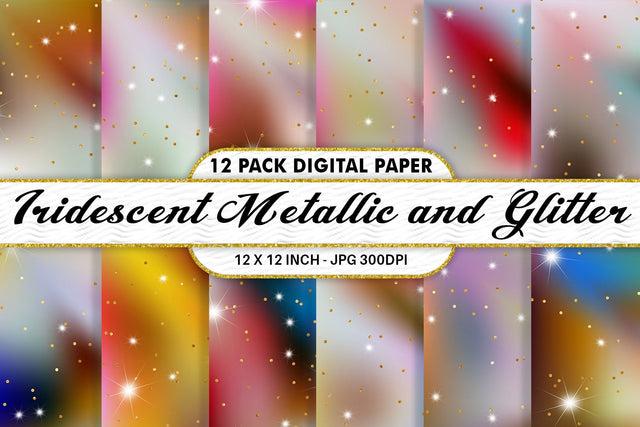Digital paper iridescent metallic and glitter Digital Pattern artnoy 