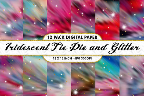 Digital Paper Iridescent metallic Tie Dye and Glitter background Digital Pattern artnoy 