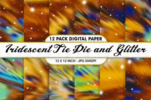Digital Paper Iridescent metallic Tie Dye and Glitter background Digital Pattern artnoy 